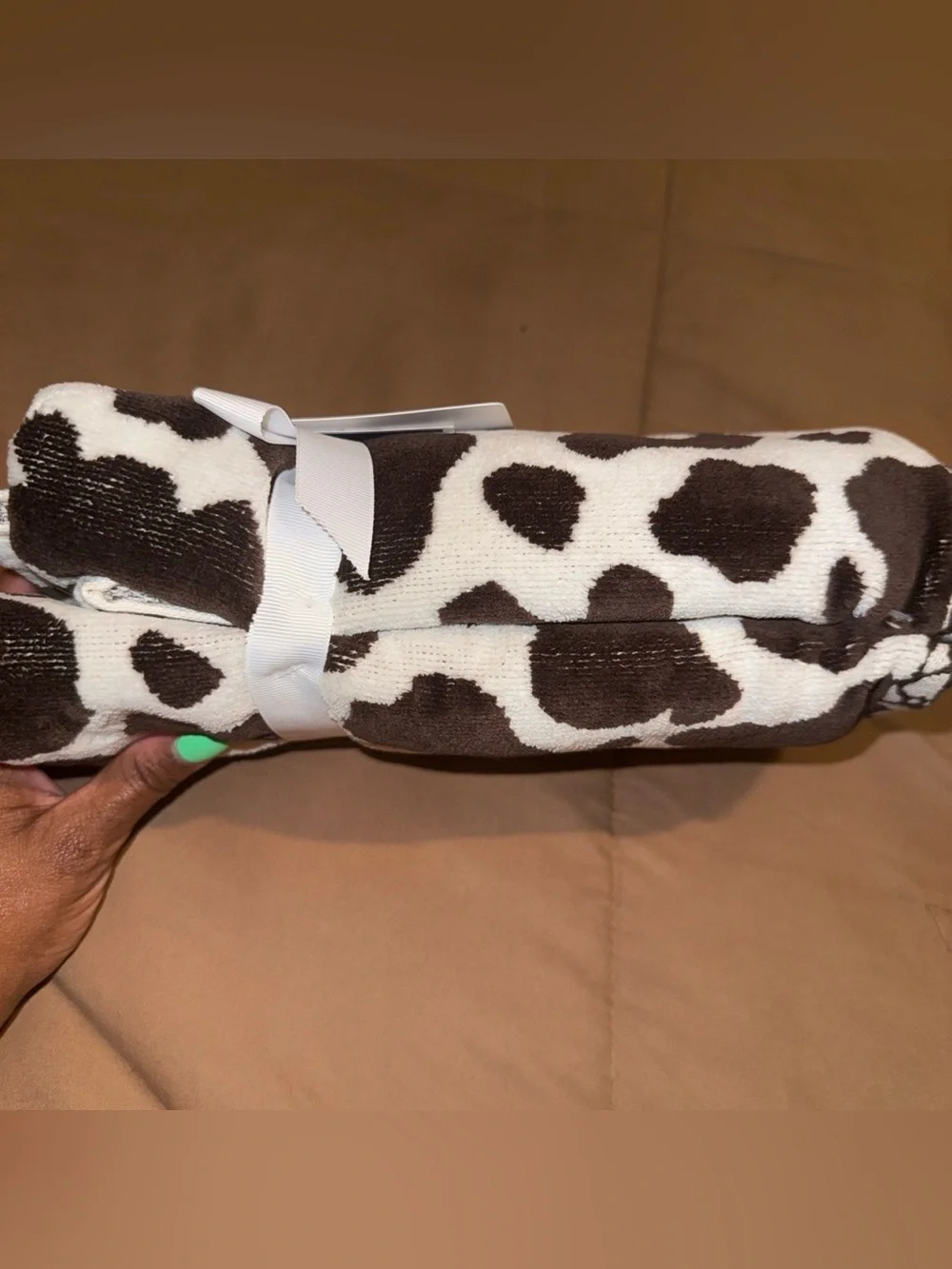 Trudy Lou Cow print hand towel set and matching Bath Towel #cowprint #western